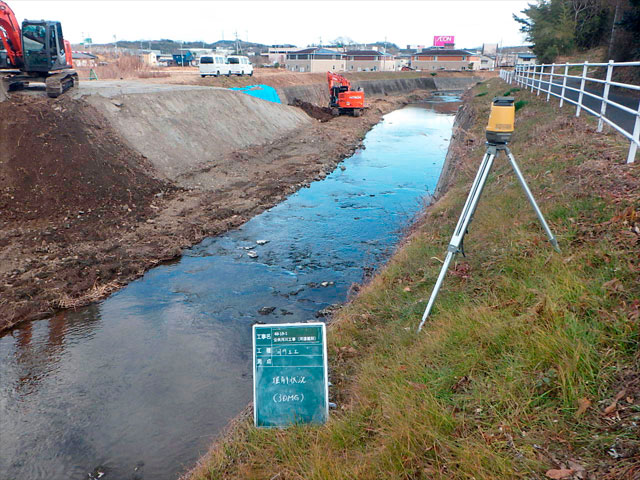 岡山県ICT施工河道掘削